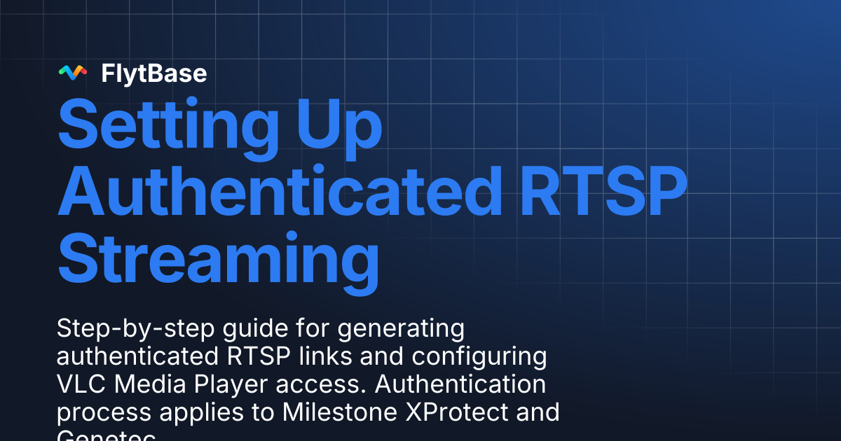 Setting Up Authenticated RTSP Streaming | FlytBase